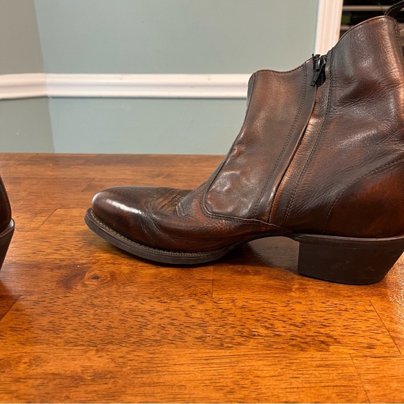 Laredo Men’s Fletcher Western Boots side zipper size 9.5  brown - Picture 2 of 9